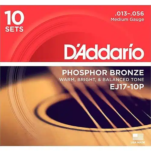 D Addario EJ17 Acoustic Guitar Strings 13 56 10 Pack Pats Music